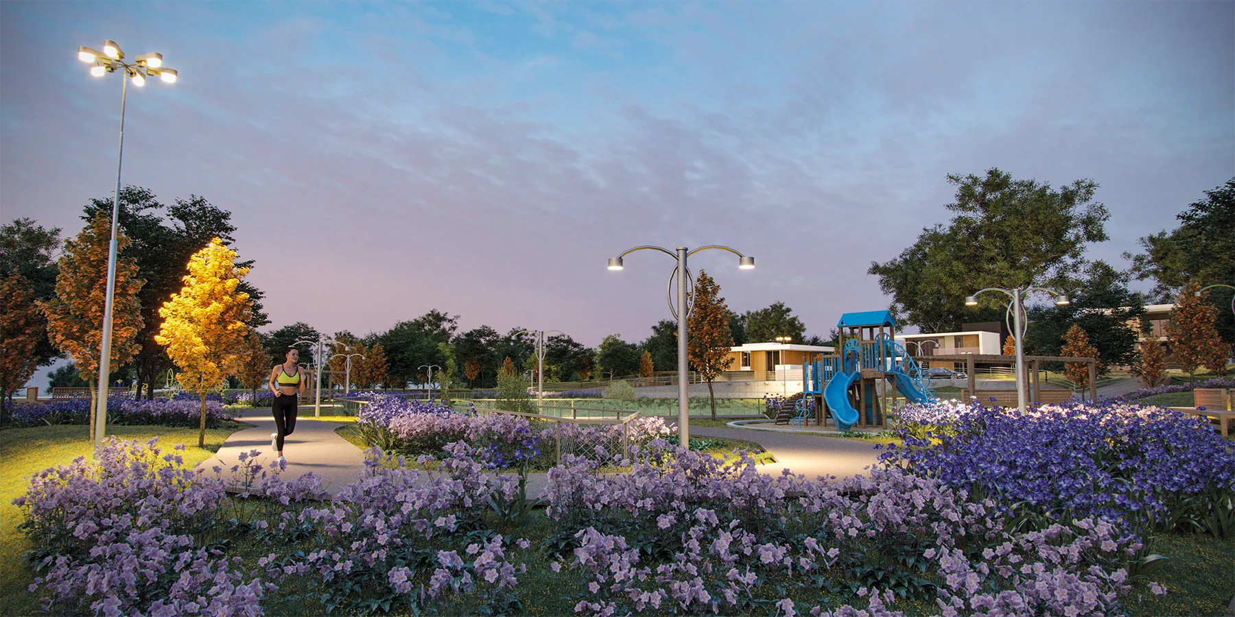 Pista de caminhada no loteamento Parque Vita em Farroupilha